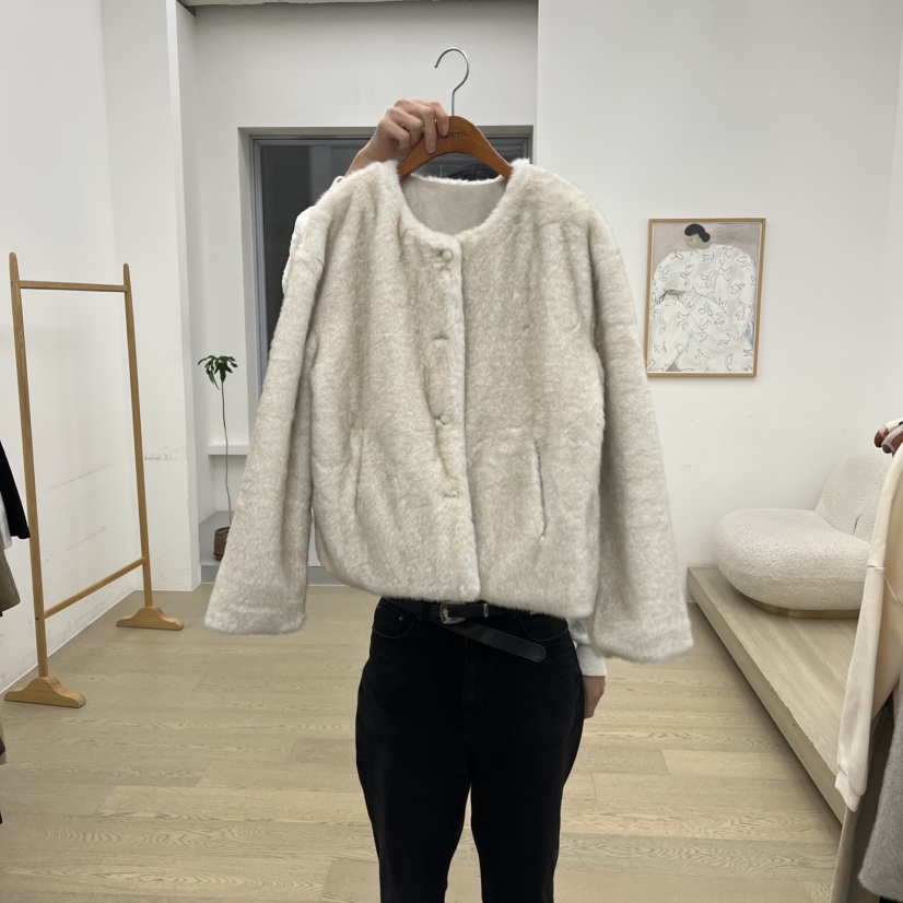 DRESS ROOM韓國直郵㊣女裝新品時尚真品人氣熱賣25秋冬短款大衣DRESS ROOM短款大衣圖色2