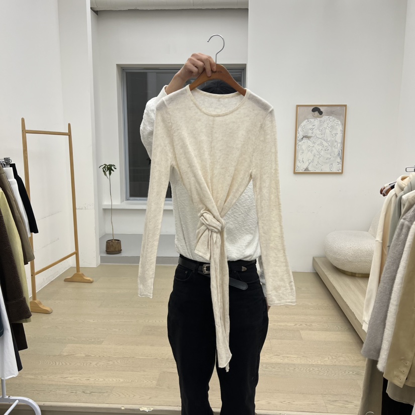 DRESS ROOM韓國代購㊣女裝新品休閑職業真品25秋冬長袖T恤DRESS ROOM長袖T恤圖色1