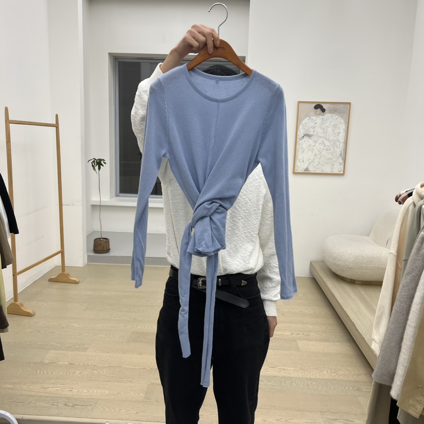 DRESS ROOM韓國代購㊣女裝新品休閑職業真品25秋冬長袖T恤DRESS ROOM長袖T恤圖色2