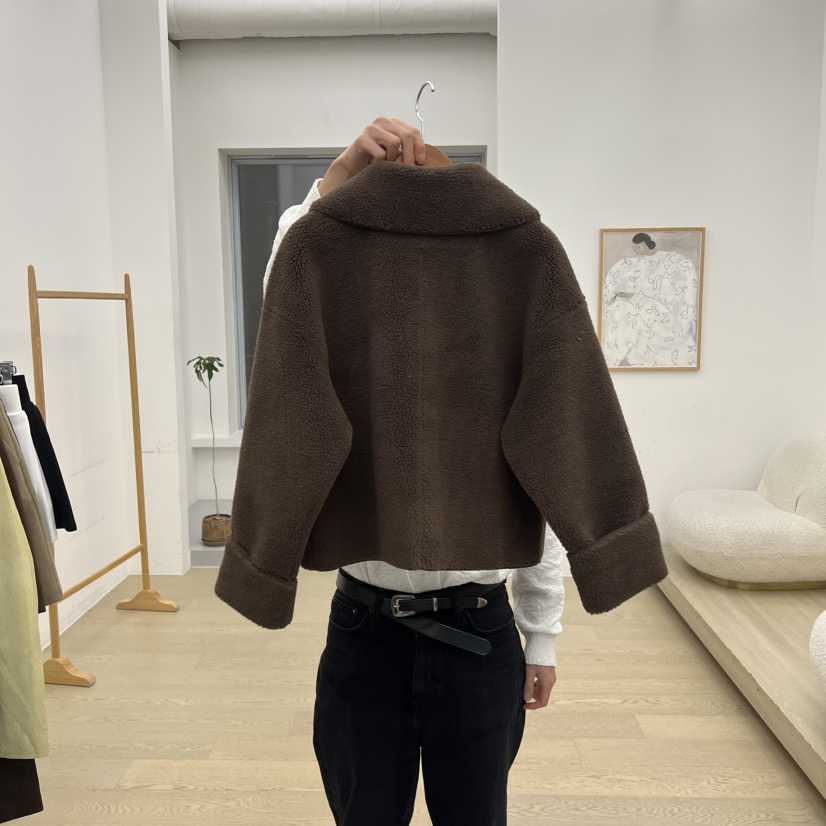 DRESS ROOM韓國代購㊣女裝新款休閑推薦時尚25秋冬夾克貂皮DRESS ROOM夾克