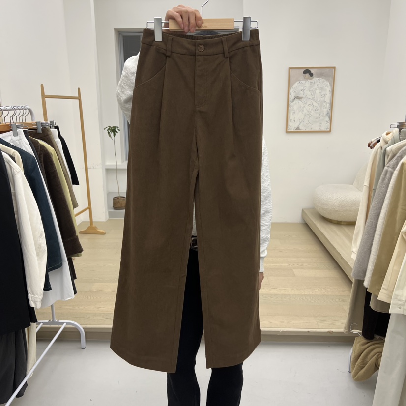 DRESS ROOM韓國直郵㊣女裝新品推薦25秋冬真品休閑褲燈芯絨DRESS ROOM休閑褲圖色2
