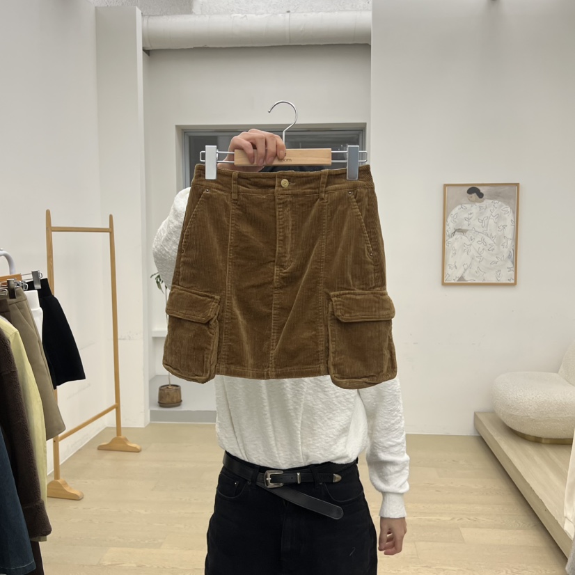 DRESS ROOM東大門㊣代購女士新品職業休閑25秋冬熱賣短裙工裝DRESS ROOM短裙圖色1