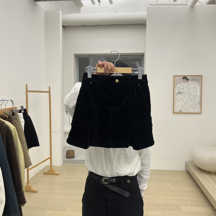 DRESS ROOM東大門㊣代購女士新品職業休閑25秋冬熱賣短裙工裝DRESS ROOM短裙圖色3