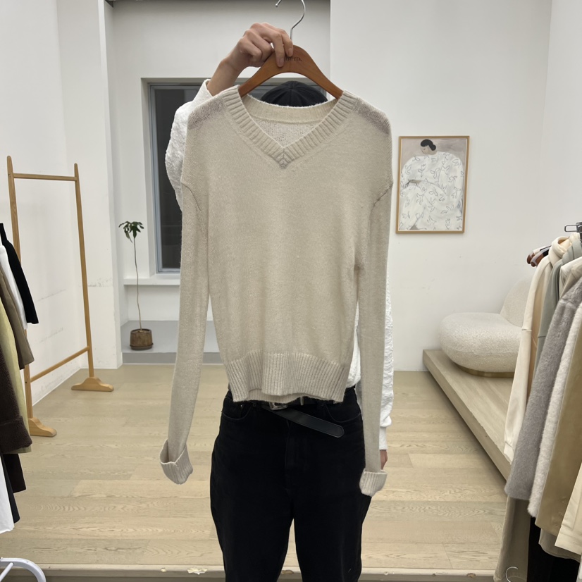 DRESS ROOM東大門㊣直郵女士新款真品人氣職業休閑25秋冬針織衫DRESS ROOM針織衫圖色1