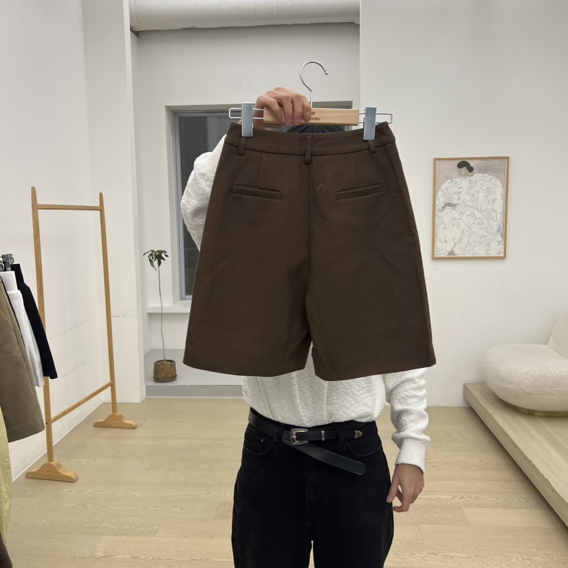 DRESS ROOM東大門㊣代購女裝新款職業推薦真品休閑短褲羊毛DRESS ROOM短褲