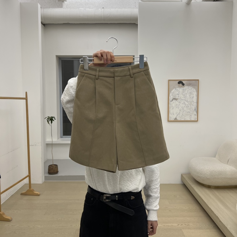 DRESS ROOM東大門㊣代購女裝新款職業推薦真品休閑短褲羊毛DRESS ROOM短褲圖色2