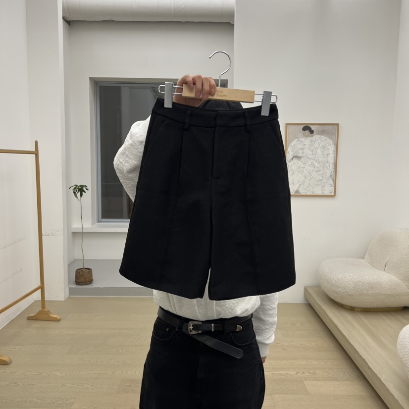 DRESS ROOM東大門㊣代購女裝新款職業推薦真品休閑短褲羊毛DRESS ROOM短褲圖色3