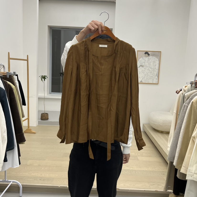 DRESS ROOM東大門㊣實拍女士新品休閑職業25秋冬襯衫蕾絲衫DRESS ROOM襯衫/蕾絲衫圖色1