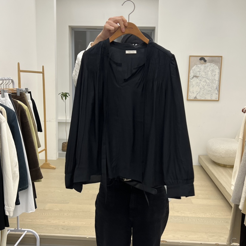 DRESS ROOM東大門㊣實拍女士新品休閑職業25秋冬襯衫蕾絲衫DRESS ROOM襯衫/蕾絲衫圖色2