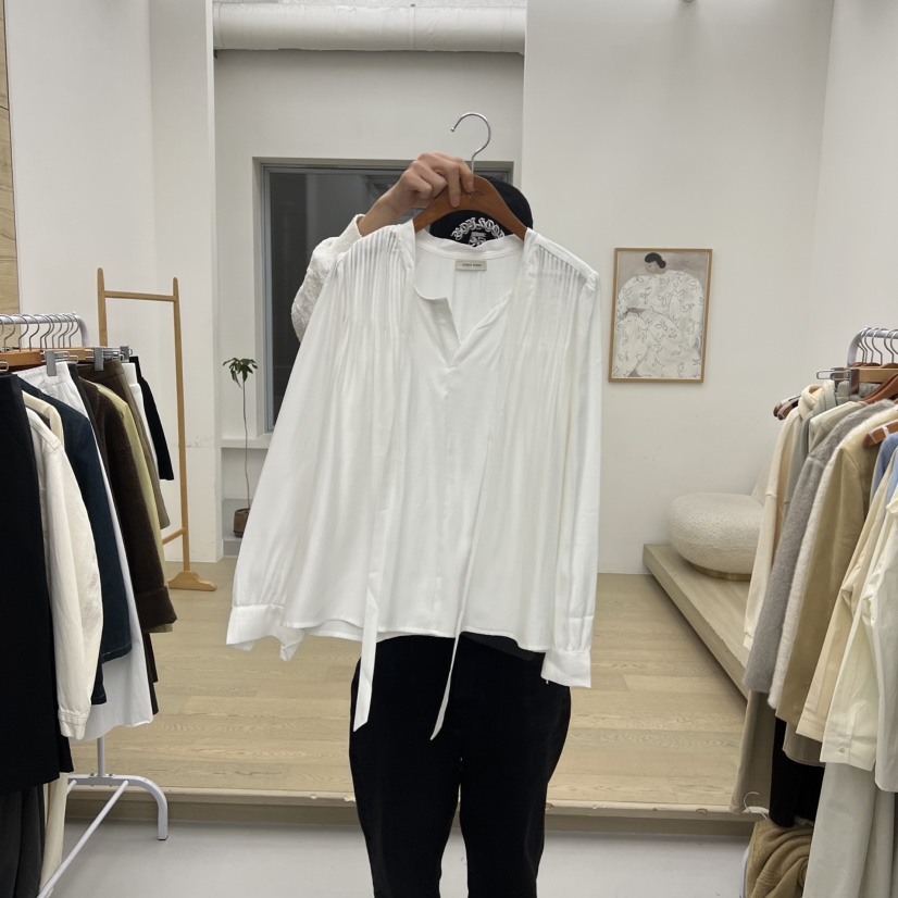 DRESS ROOM東大門㊣實拍女士新品休閑職業25秋冬襯衫蕾絲衫DRESS ROOM襯衫/蕾絲衫圖色3