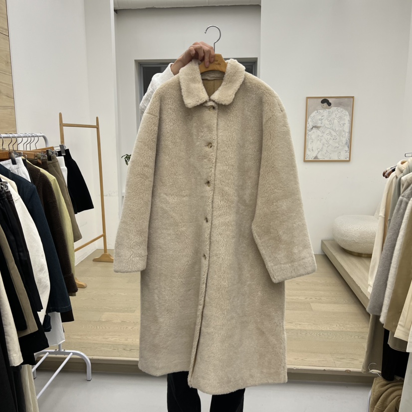 DRESS ROOM東大門㊣實拍女裝新品職業25秋冬推薦中長款大衣DRESS ROOM中長款大衣圖色1