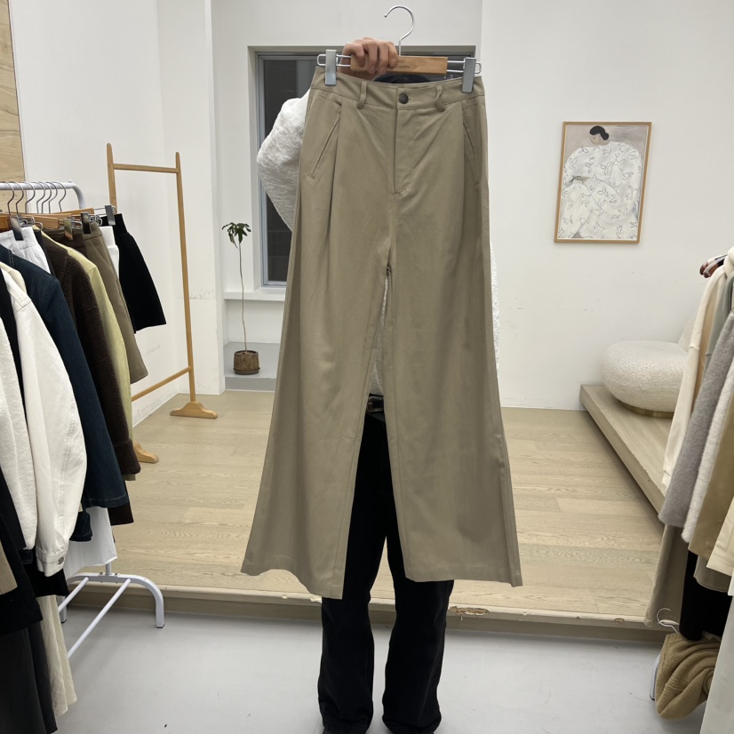 DRESS ROOM韓國直郵㊣女士新品推薦休閑時尚休閑褲棉質褶裥DRESS ROOM休閑褲圖色3