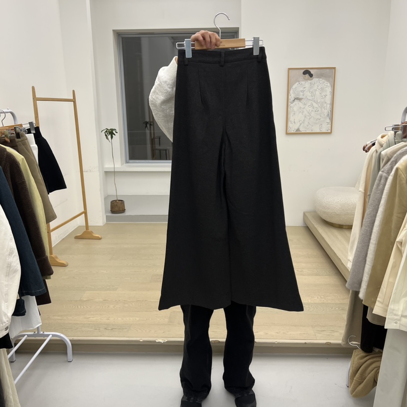 DRESS ROOM東大門㊣實拍女士新品熱賣休閑休閑褲闊腿褲抓絨DRESS ROOM休閑褲