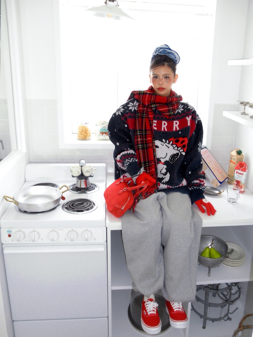 OURWAVE/OUR ROOM東大門㊣代購女裝新款人氣針織衫史努比Our Wave/Our Room針織衫