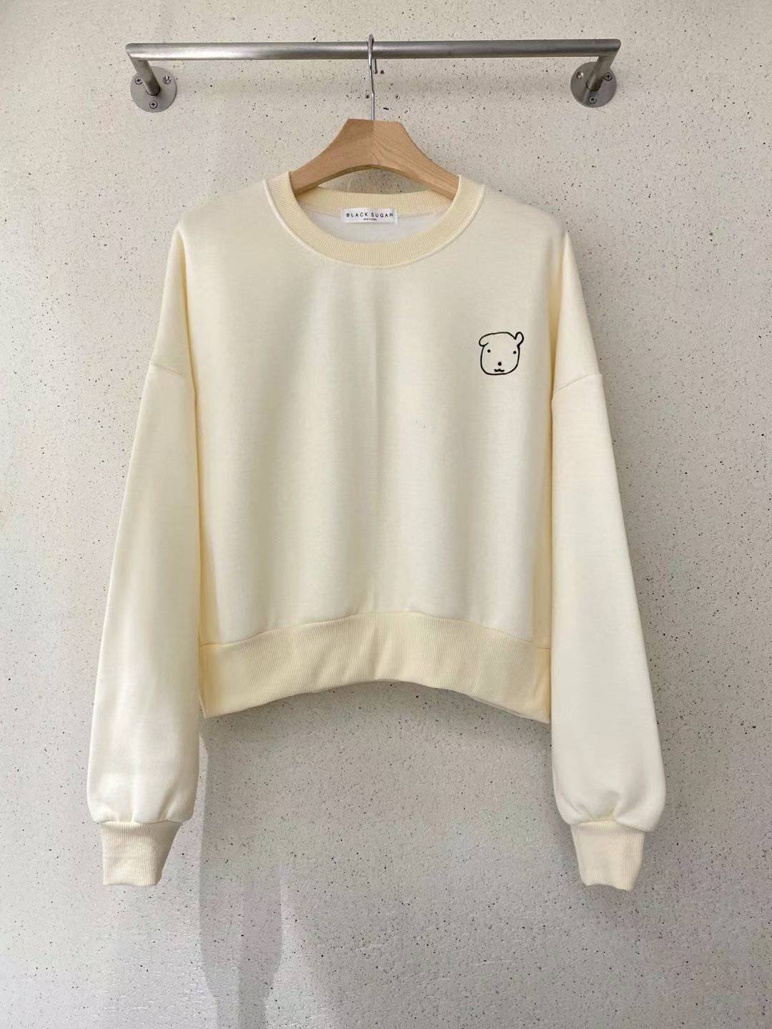 BLACK SUGAR-블랙슈가-T韓國代購㊣女裝新款熱賣25秋冬衛衣BLACK SUGAR衛衣圖色1