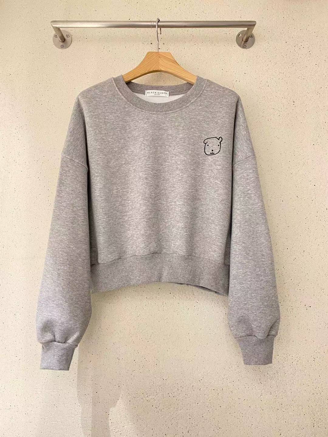 BLACK SUGAR-블랙슈가-T韓國代購㊣女裝新款熱賣25秋冬衛衣BLACK SUGAR衛衣圖色2