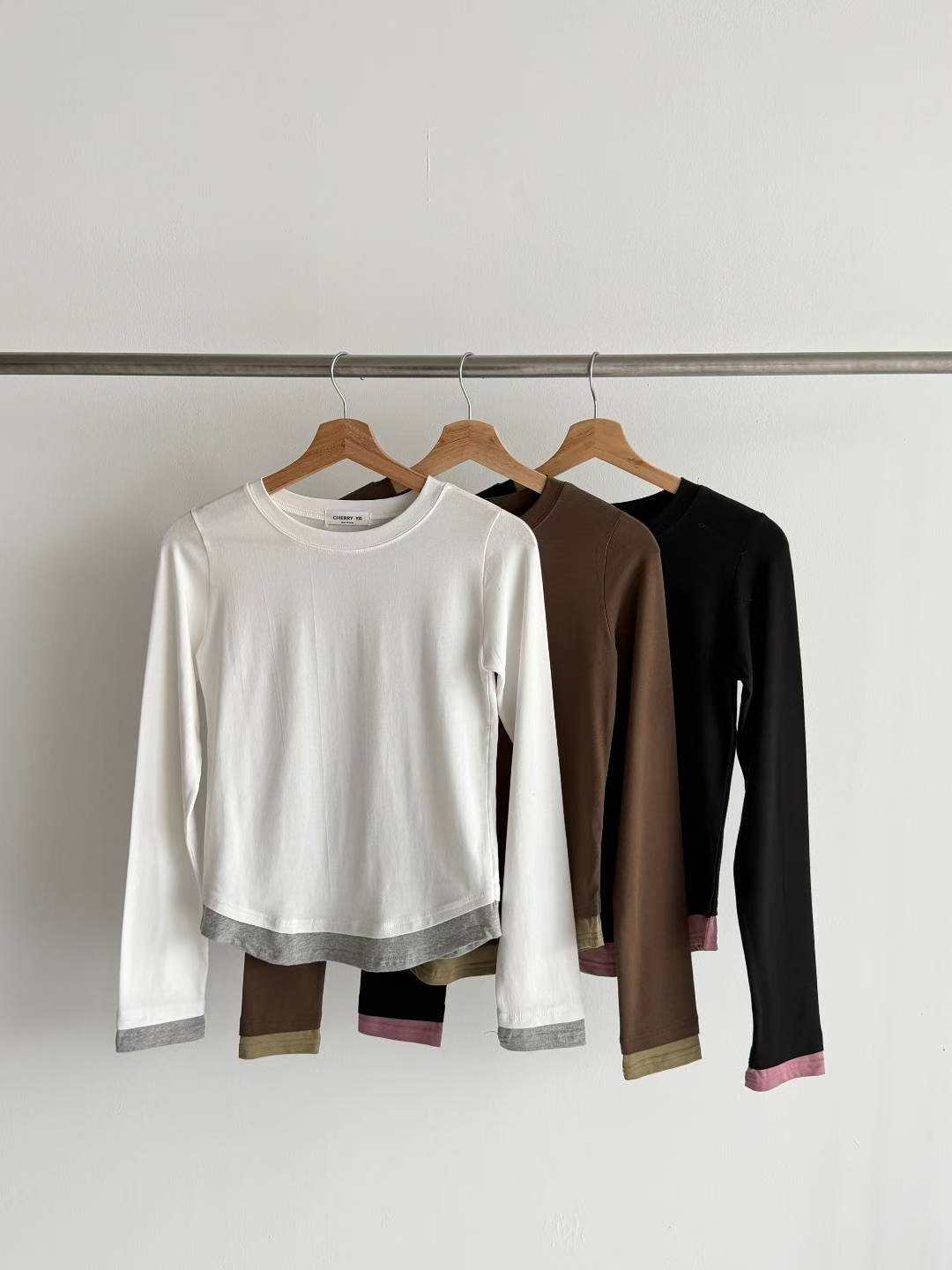 CHERRY YA東大門㊣實拍女裝新品真品時尚熱賣25秋冬長袖T恤CHERRY YA長袖T恤