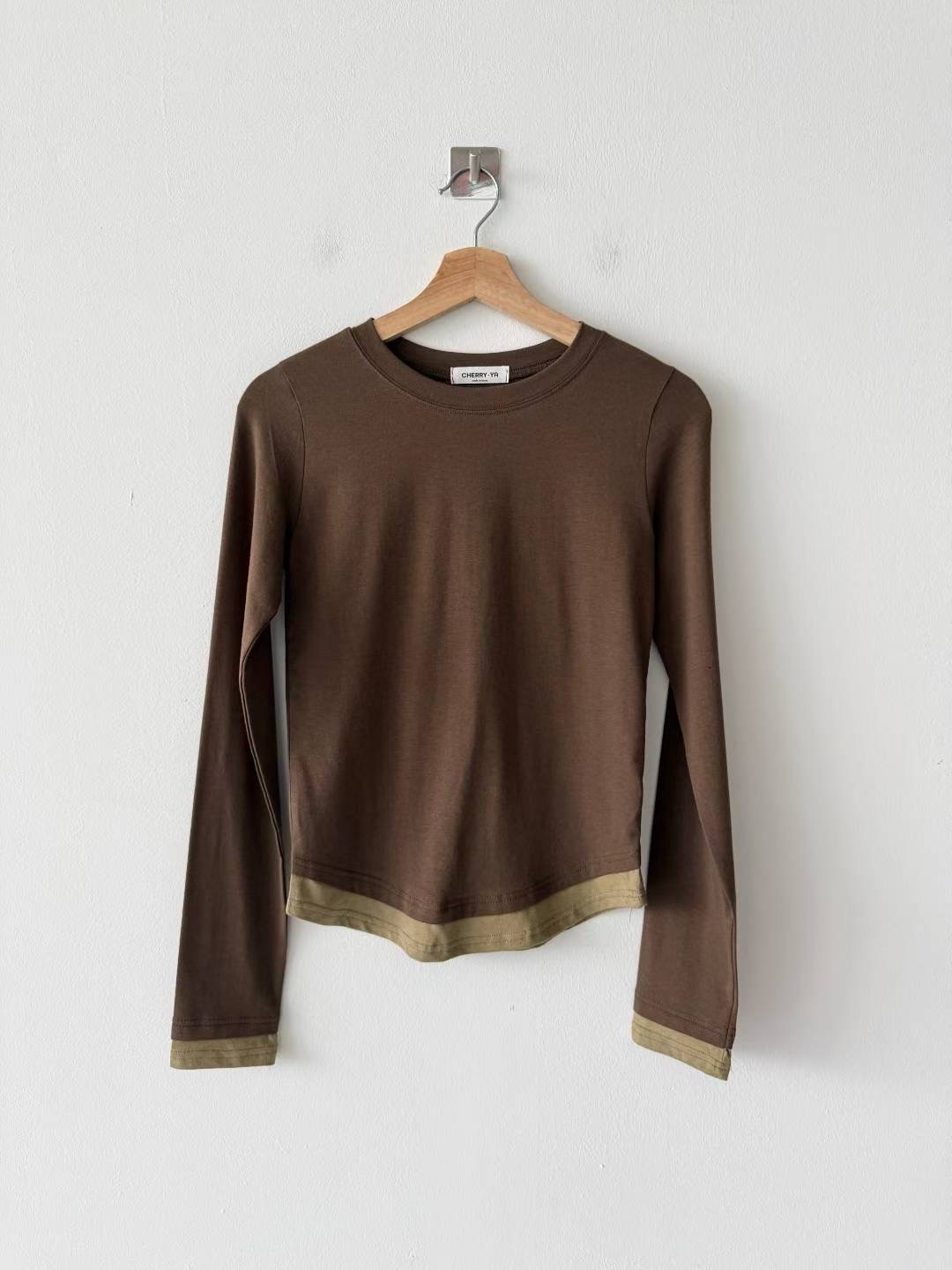 CHERRY YA東大門㊣實拍女裝新品真品時尚熱賣25秋冬長袖T恤CHERRY YA長袖T恤圖色2