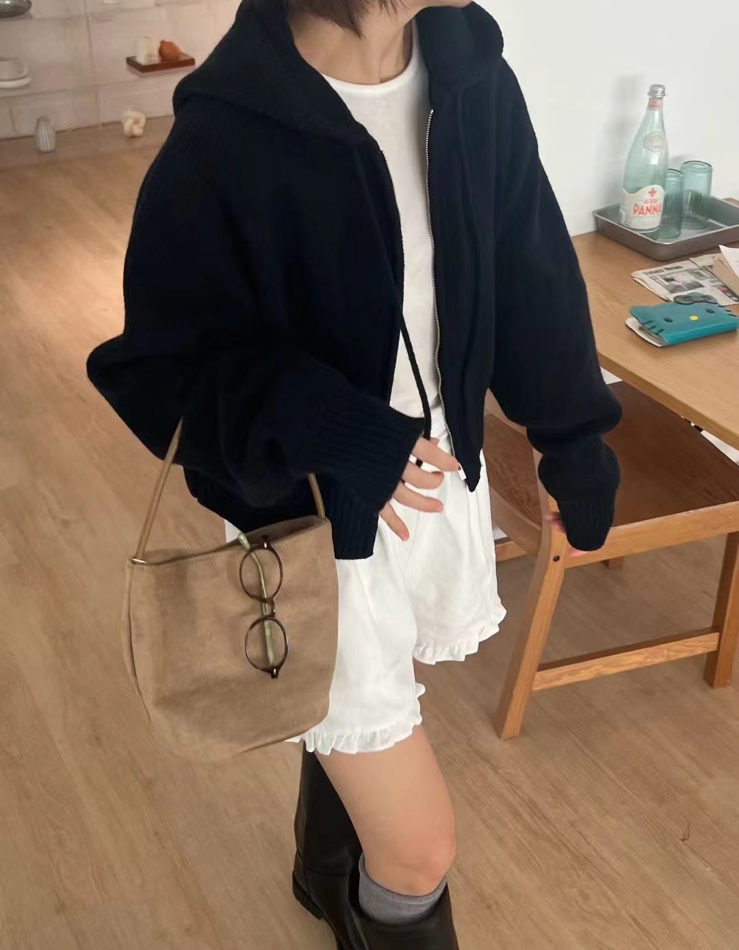 WAYBETTER韓國代購㊣女士新款25秋冬時尚職業真品休閑針織衫WAYBETTER針織衫圖色2