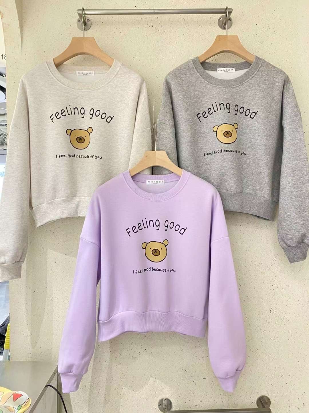 BLACK SUGAR-블랙슈가-T東大門㊣實拍女士新款推薦休閑衛衣BLACK SUGAR衛衣