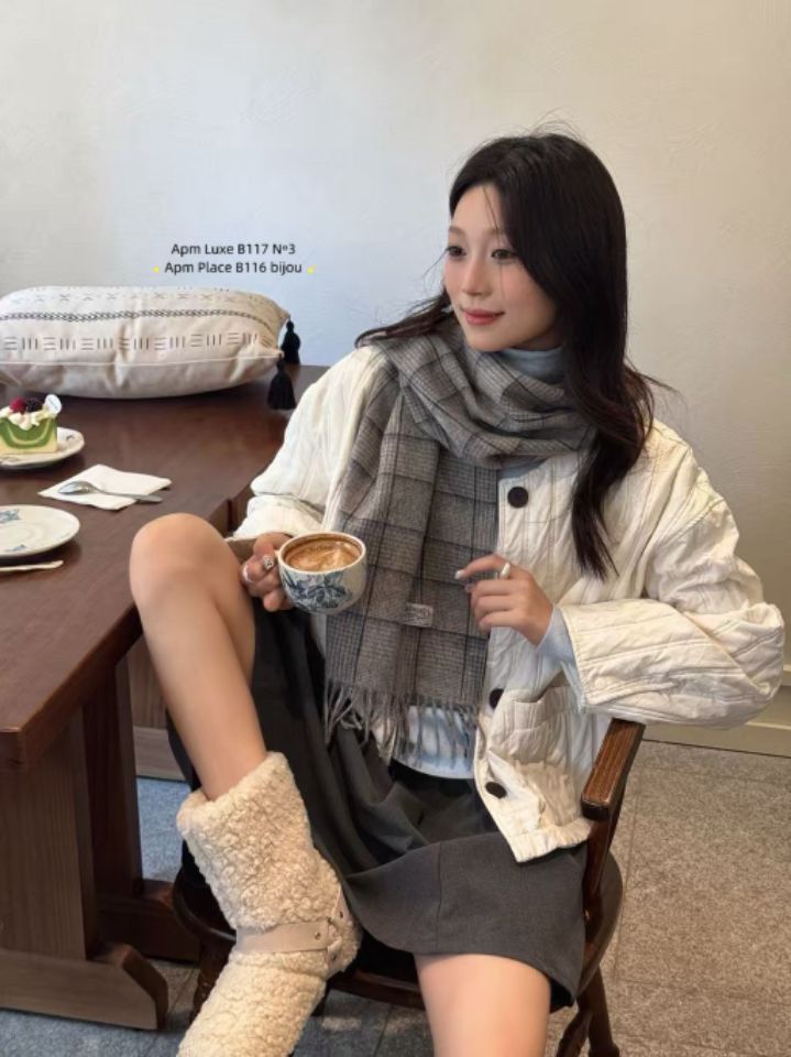 N3東大門㊣代購女裝新款休閑推薦時尚熱賣25秋冬人氣圍巾披肩N3圍巾/披肩