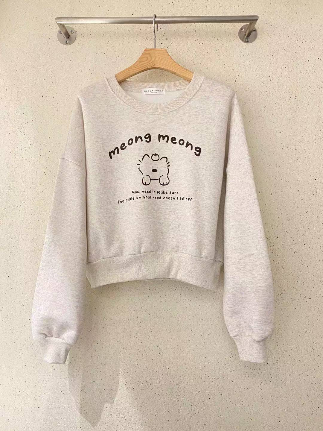 BLACK SUGAR-블랙슈가-T韓國代購㊣女裝新品職業人氣衛衣BLACK SUGAR衛衣圖色1