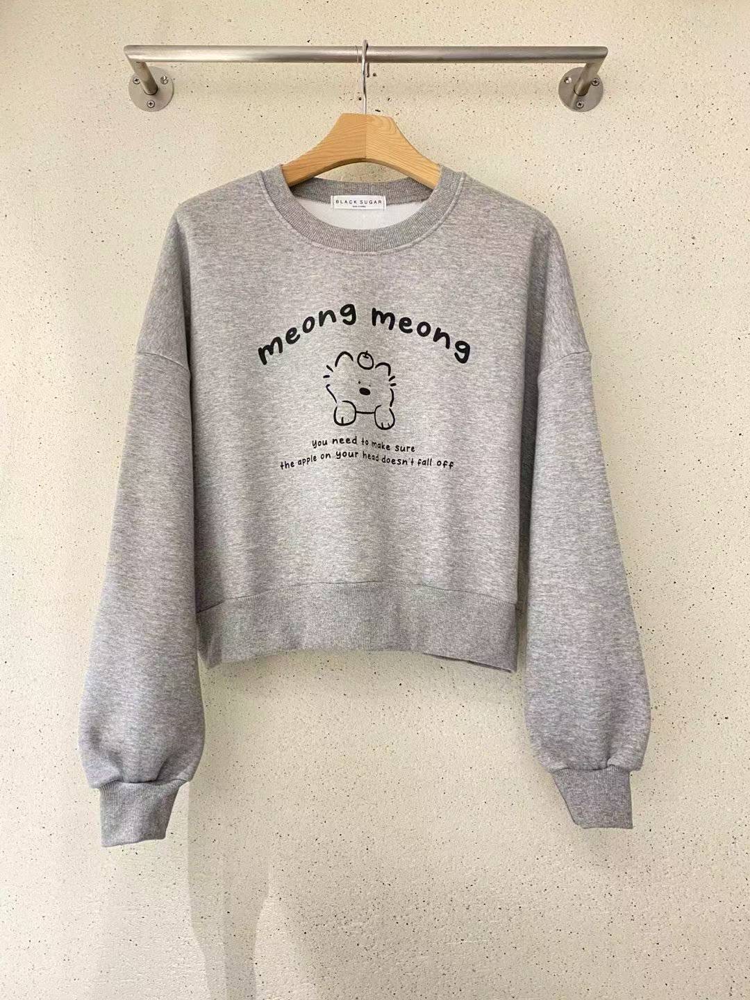 BLACK SUGAR-블랙슈가-T韓國代購㊣女裝新品職業人氣衛衣BLACK SUGAR衛衣圖色2