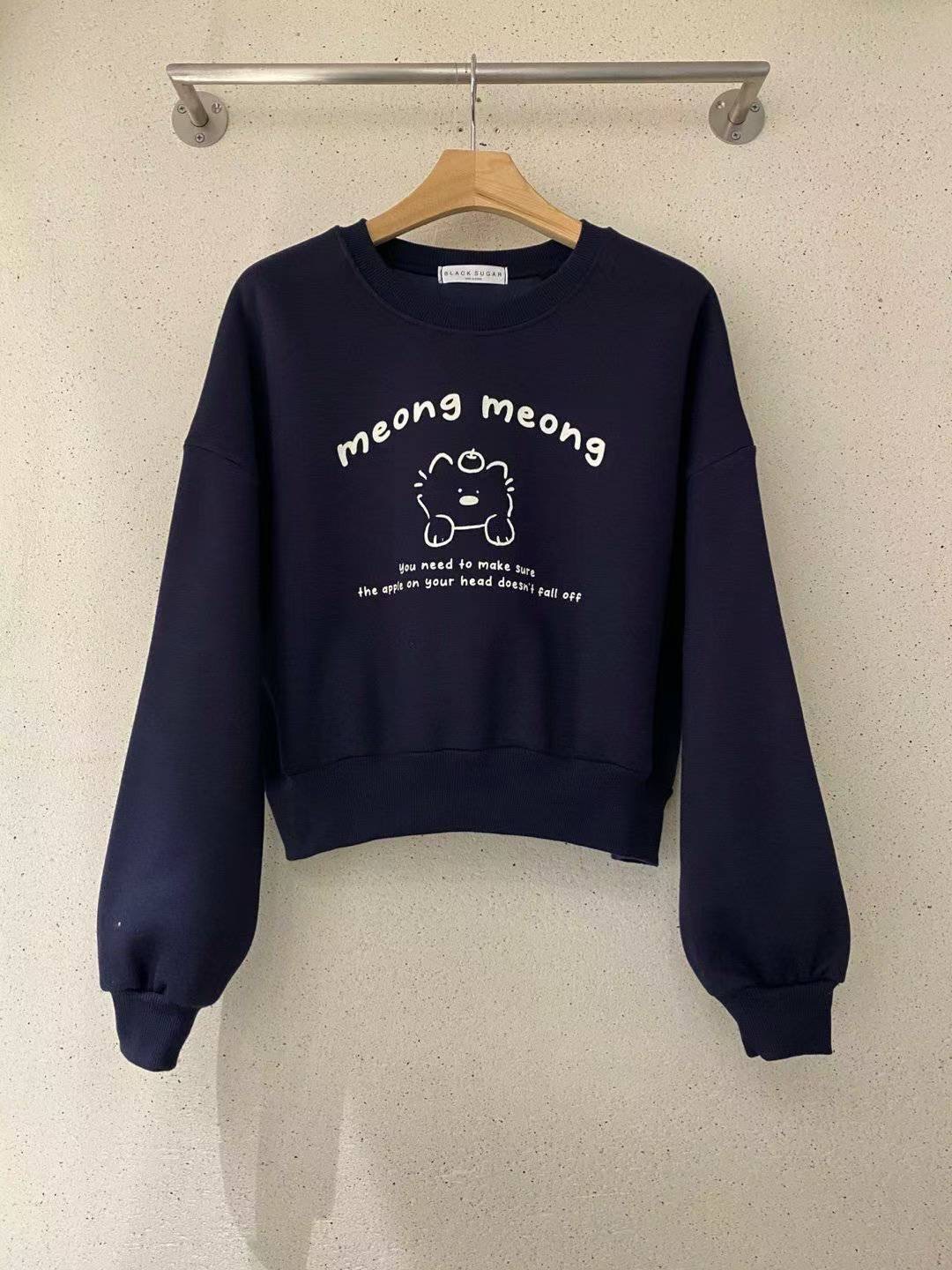 BLACK SUGAR-블랙슈가-T韓國代購㊣女裝新品職業人氣衛衣BLACK SUGAR衛衣圖色3