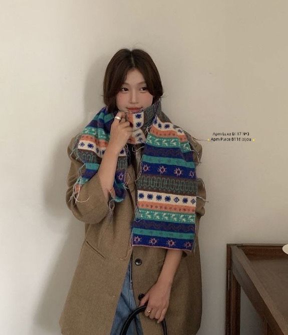 N3韓國直郵㊣女士新品時尚25秋冬人氣休閑熱賣推薦圍巾披肩N3圍巾/披肩