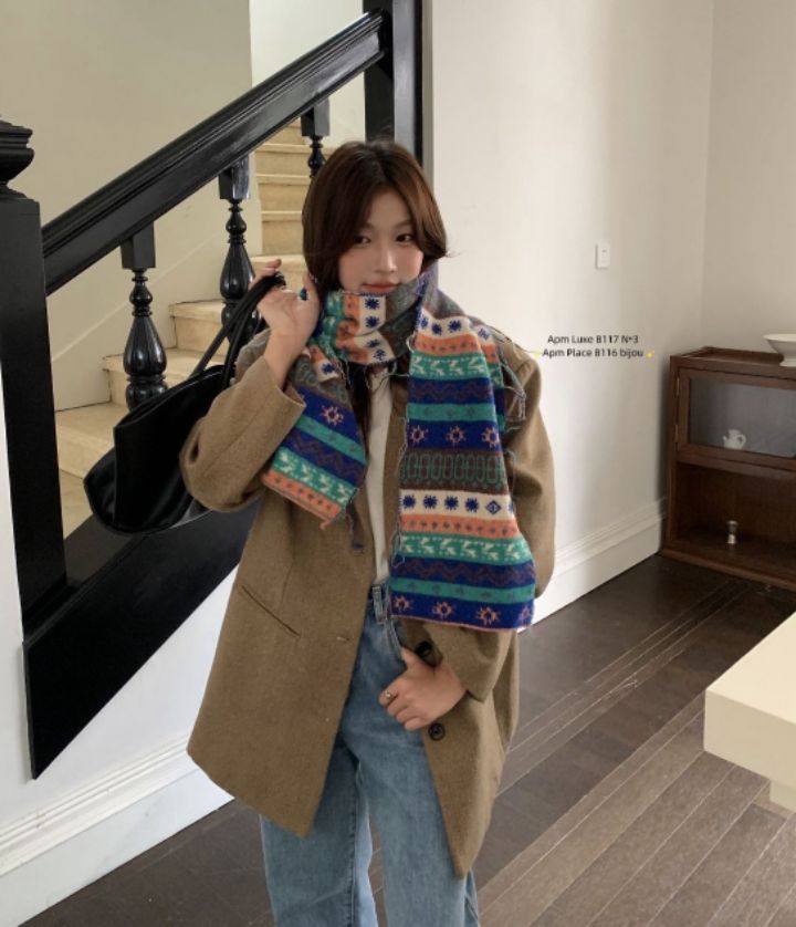 N3韓國直郵㊣女士新品時尚25秋冬人氣休閑熱賣推薦圍巾披肩N3圍巾/披肩