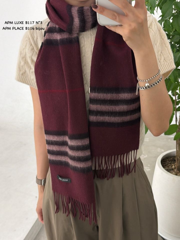 N3韓國直郵㊣女士新品職業推薦人氣真品熱賣時尚圍巾披肩羊毛N3圍巾/披肩