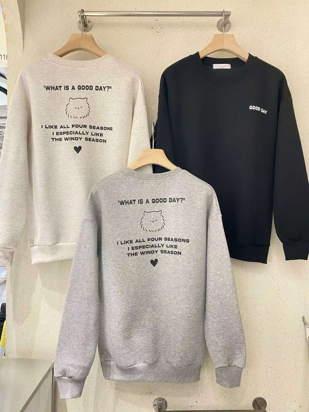 BLACK SUGAR-블랙슈가-T東大門㊣直郵女士新款真品熱賣衛衣BLACK SUGAR衛衣