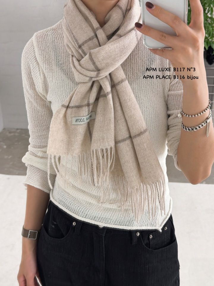 N3東大門㊣實拍女士新品時尚推薦職業休閑25秋冬熱賣圍巾披肩N3圍巾/披肩