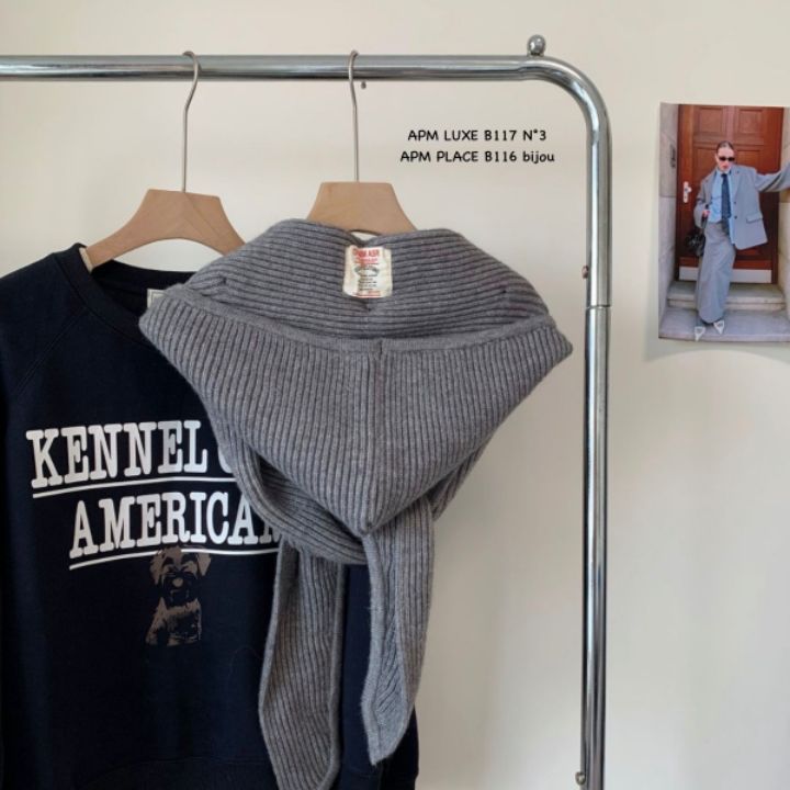 N3東大門㊣實拍女裝新款熱賣時尚人氣真品圍巾披肩披肩連帽N3圍巾/披肩圖色2