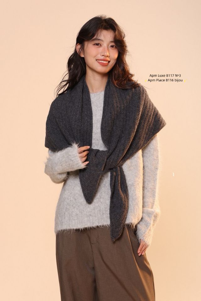N3東大門㊣代購女士新品推薦時尚25秋冬熱賣圍巾披肩羊毛披肩N3圍巾/披肩