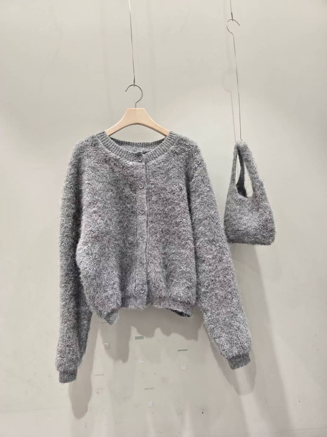 CHERRY YA韓國代購㊣女士新品真品25秋冬熱賣針織衫毛皮含包CHERRY YA針織衫圖色1