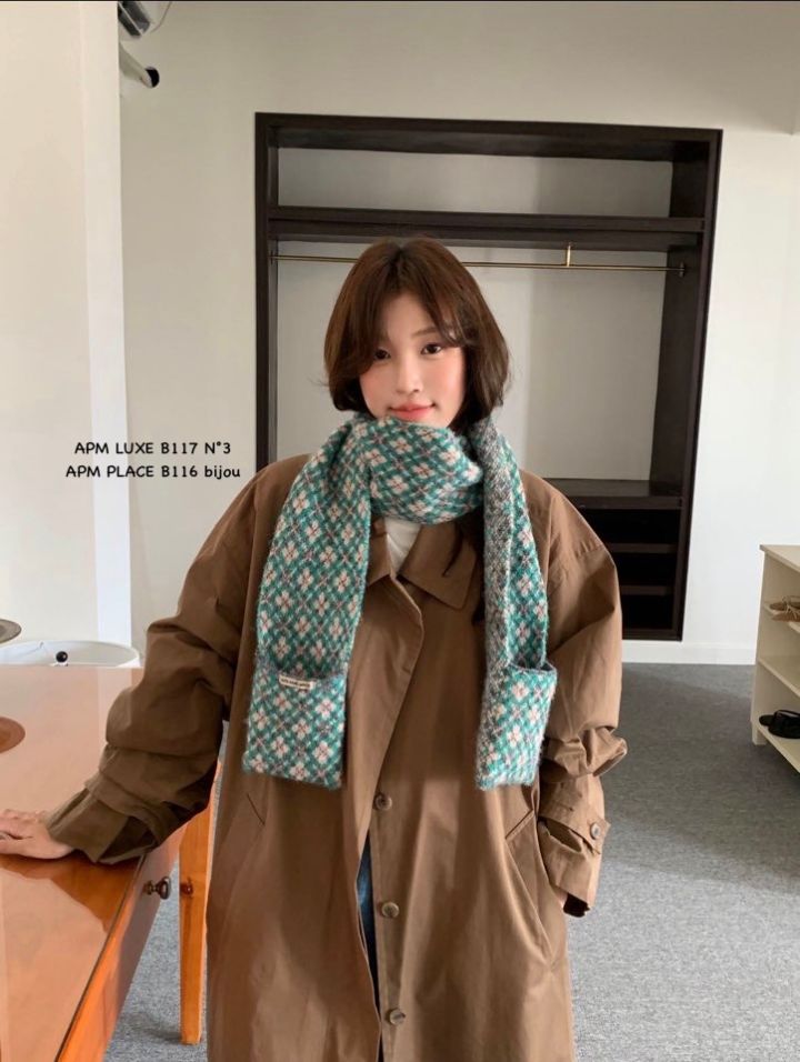 N3韓國代購㊣女士新款職業推薦25秋冬休閑真品圍巾披肩口袋N3圍巾/披肩