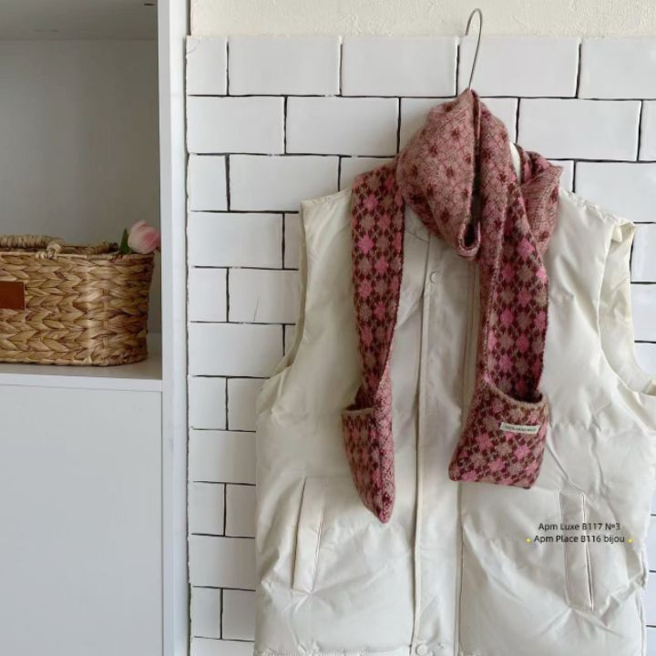 N3韓國代購㊣女士新款職業推薦25秋冬休閑真品圍巾披肩口袋N3圍巾/披肩