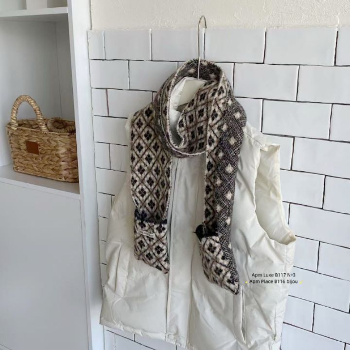 N3韓國代購㊣女士新款職業推薦25秋冬休閑真品圍巾披肩口袋N3圍巾/披肩