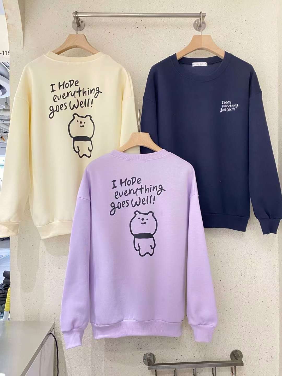 BLACK SUGAR-블랙슈가-T東大門㊣實拍女士新品25秋冬衛衣BLACK SUGAR衛衣