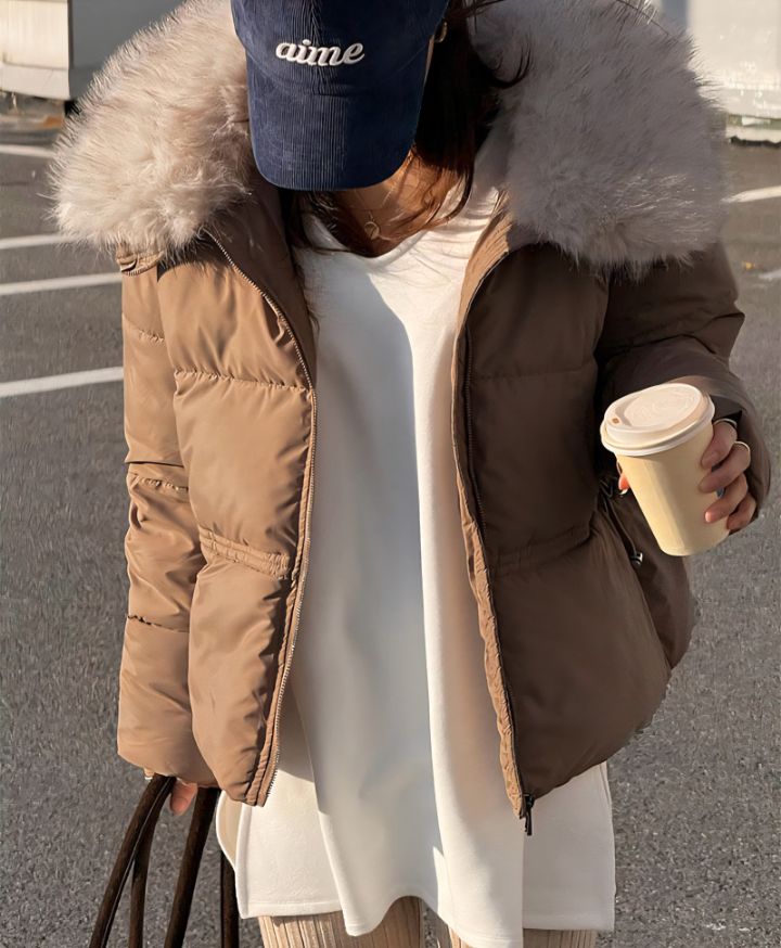 FEMME東大門㊣直郵女士新款休閑人氣25秋冬推薦真品短款棉服FEMME短款棉服