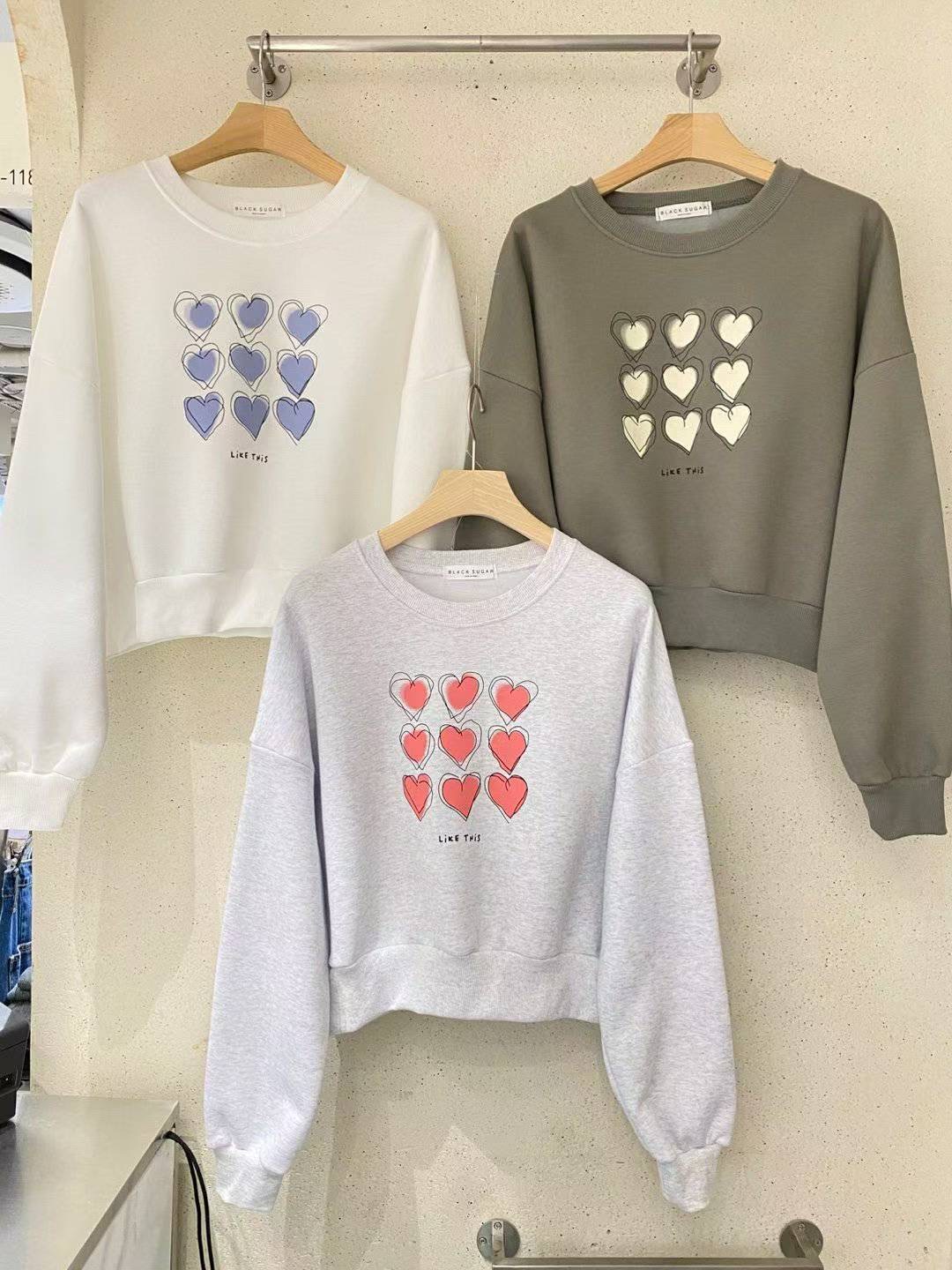 BLACK SUGAR-블랙슈가-T韓國代購㊣女裝新款職業人氣衛衣BLACK SUGAR衛衣