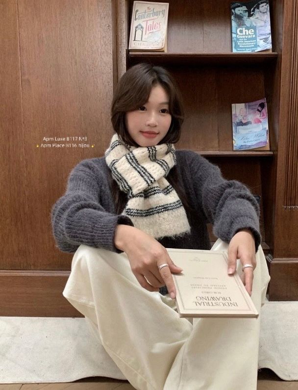 N3韓國代購㊣女裝新品時尚職業真品推薦人氣25秋冬圍巾披肩N3圍巾/披肩