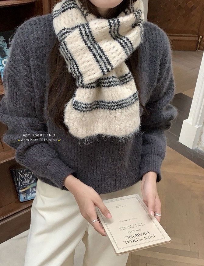 N3韓國代購㊣女裝新品時尚職業真品推薦人氣25秋冬圍巾披肩N3圍巾/披肩