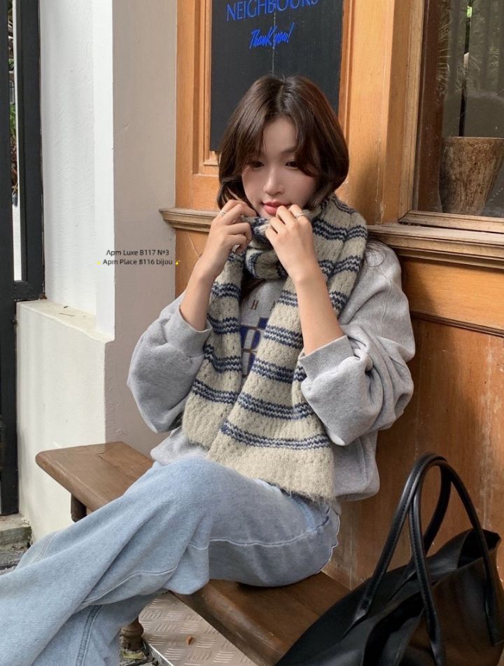 N3韓國代購㊣女裝新品時尚職業真品推薦人氣25秋冬圍巾披肩N3圍巾/披肩