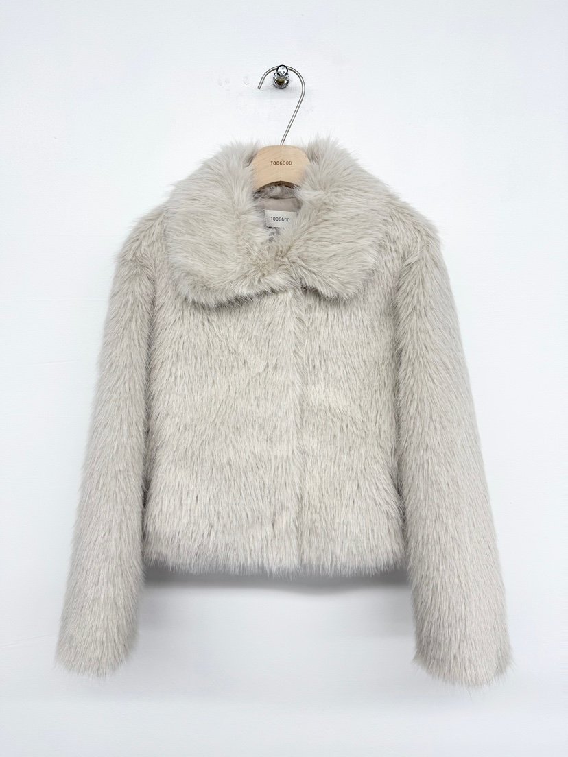 TOOGOOD東大門㊣代購女裝新款推薦職業時尚休閑短款大衣皮草TOOGOOD短款大衣圖色2