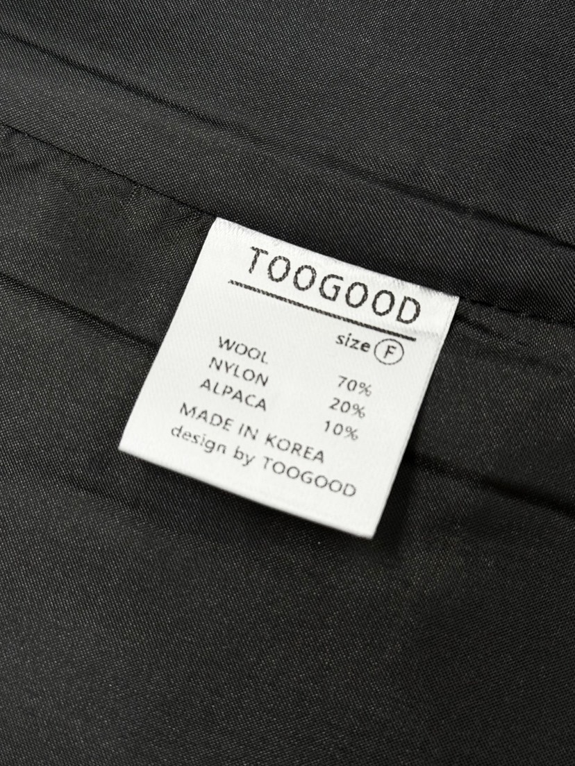 TOOGOOD韓國直郵㊣女裝新款休閑推薦人氣職業時尚短款大衣高領TOOGOOD短款大衣