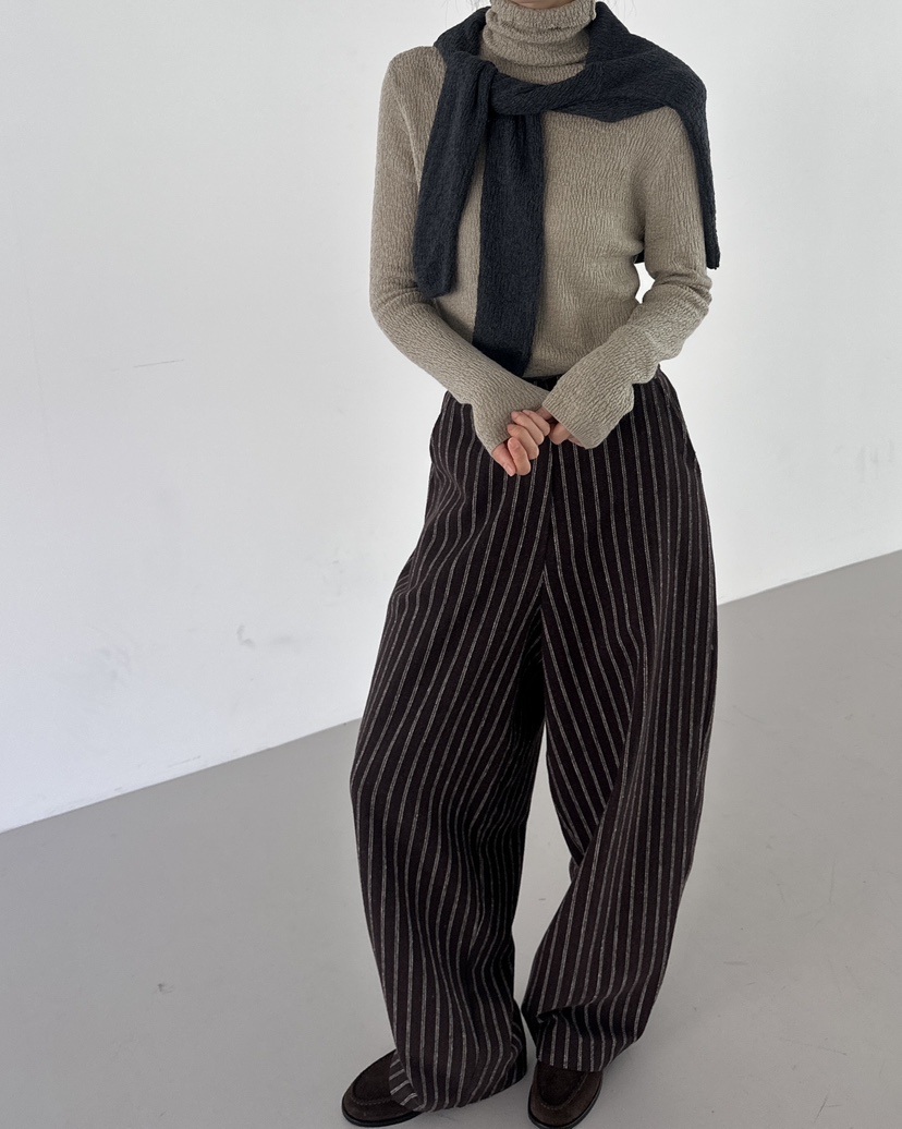 HOWDY東大門㊣實拍女裝新款推薦職業熱賣休閑時尚休閑褲羊毛HOWDY休閑褲