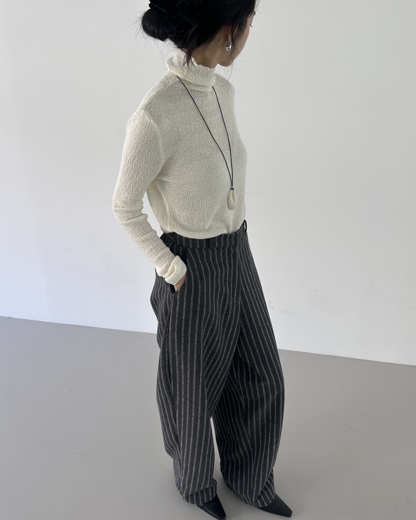 HOWDY東大門㊣實拍女裝新款推薦職業熱賣休閑時尚休閑褲羊毛HOWDY休閑褲