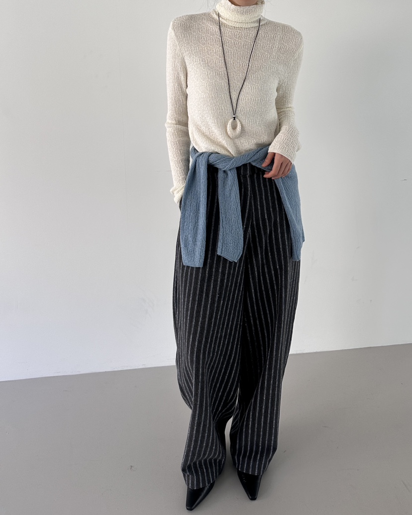 HOWDY東大門㊣實拍女裝新款推薦職業熱賣休閑時尚休閑褲羊毛HOWDY休閑褲